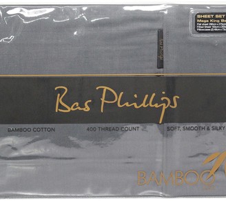 Bas Phillips Mega King Bamboo Cotton Sheet Set Charcoal