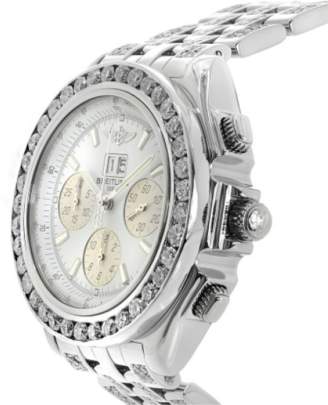 Breitling A44355 Windrider Crosswinds Chronograph & Diamonds Stainless Steel Mens Watch