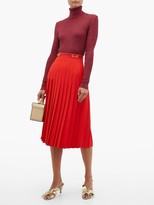 Thumbnail for your product : Gucci Roll-neck Silk-blend Melange Sweater - Red Multi
