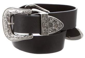 B-Low the Belt Leather Buckle Belt
