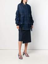 Thumbnail for your product : Fendi oversized denim bomber jacket