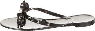 Valentino Rockstud Accents Rubber Slides
