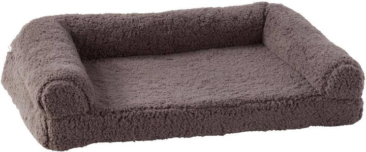 Millie Large Fossil Gray Sherpa Sofa Dog Bed