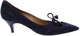 Thumbnail for your product : Hermes Navy Suede Heels