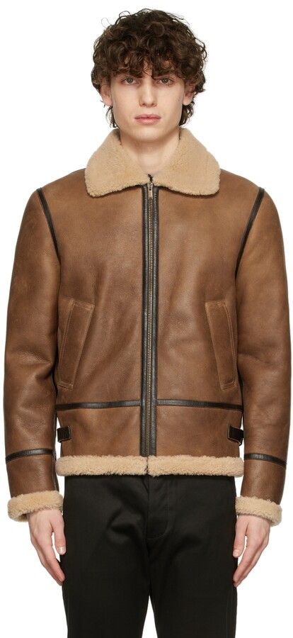 shearling aviator jacket mens