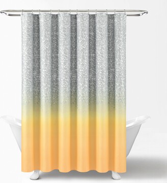 Lush Decor Glitter Ombre Metallic Print Shower Curtain
