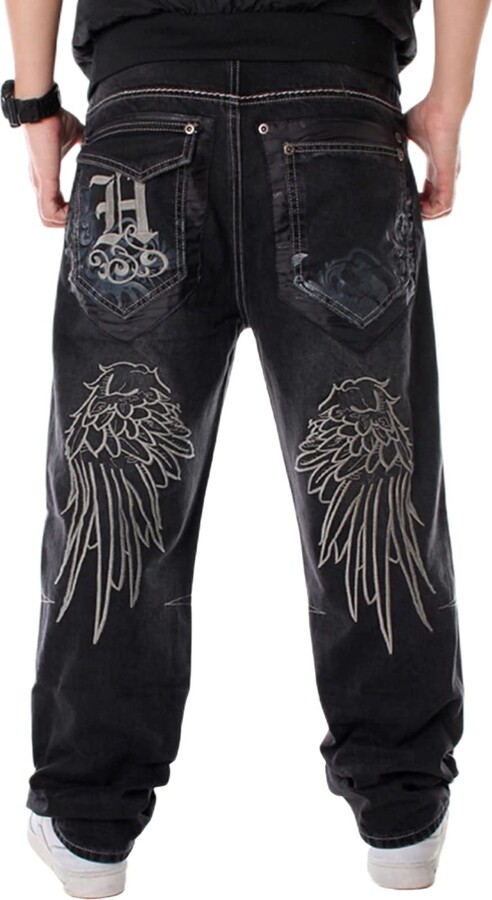 Mens Y2k Baggy Jeans A Grunge Vintage Style Relaxed Fit - View #8