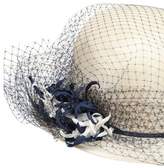 Thumbnail for your product : Alex Sisal Straw Bowler Hat W/ Net Tulle Veil