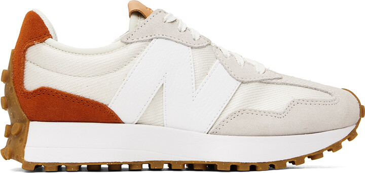 New Balance Off-White & Orange 327 Sneakers
