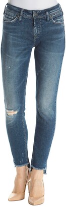 Silver Jeans Co. Silver Jeans Women's Calley Slim Fit Mid-Rise Ankle Skinny Jeans