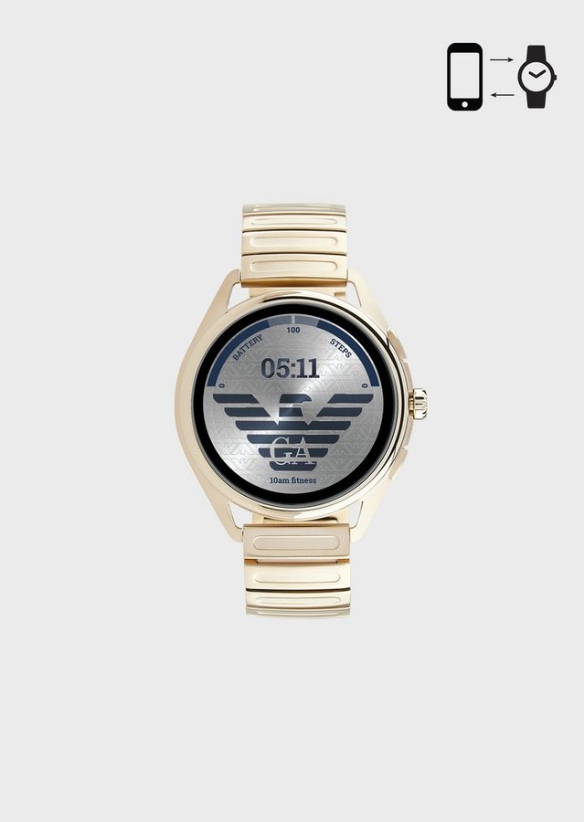 emporio armani touchscreen aluminium smartwatch