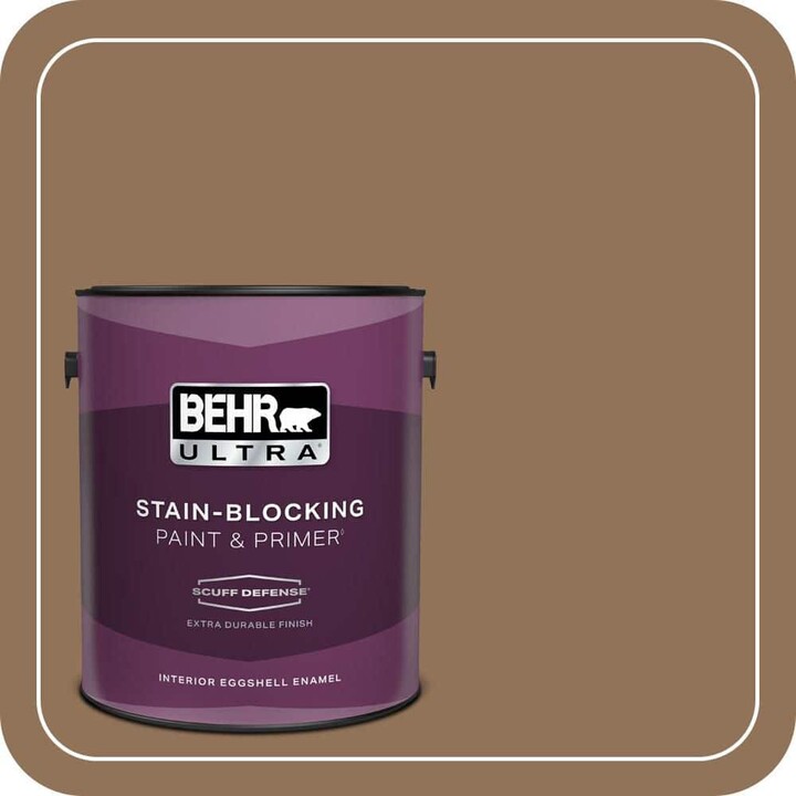 BEHR ULTRA 1 gal. #PMD-107 Shaved Chocolate Extra Durable Eggshell Enamel Interior Paint & Primer