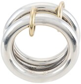 Thumbnail for your product : Spinelli Kilcollin 18kt yellow gold and silver Libra diamond linked ring