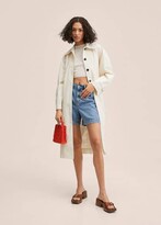 Thumbnail for your product : MANGO Puffed sleeves trench ecru - Woman - XL