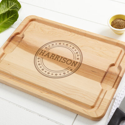 Personalization Mall Patriotic Plaid Personalized Cutting Board