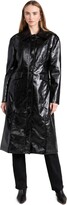 Thumbnail for your product : Moon River Faux Leather Midi Coat