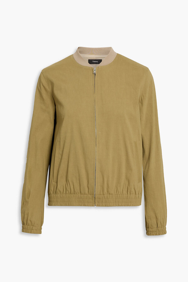 Theory Baharah linenblend bomber jacket ShopStyle