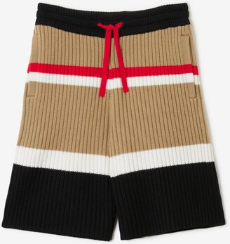 Burberry Childrens Striped Wool Blend Shorts Size: 10Y