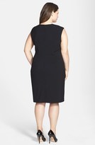 Thumbnail for your product : Calvin Klein Cap Sleeve Jacquard Panel Sheath Dress (Plus Size)