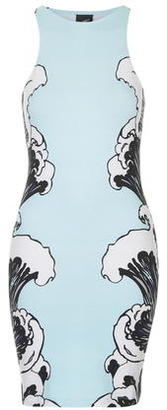 Topshop Womens **Wavey Cut-Away Dress by Illustrated People - Blue
