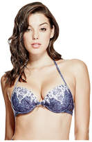 Thumbnail for your product : GUESS Denim and Lace Push-Up Bikini Top