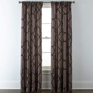 Liz Claiborne Gallery Scroll Rod-Pocket Curtain Panel