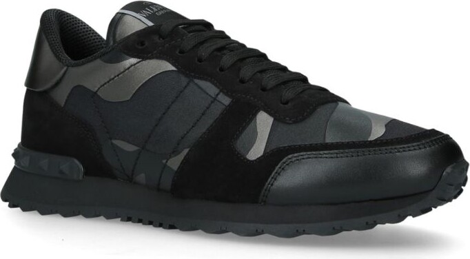 valentino black camo sneakers