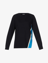 Thumbnail for your product : Dries Van Noten Contrast-stripe scoop neck wool jumper