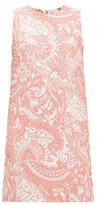 Thumbnail for your product : Dolce & Gabbana Floral-brocade Mini Shift Dress - Pink White