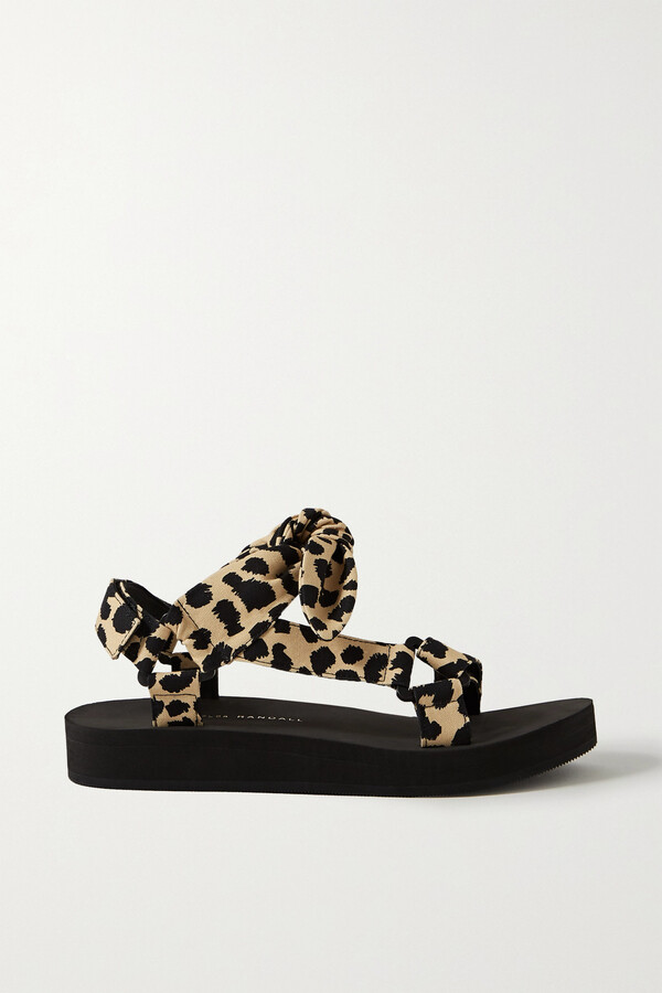 leopard print sandals womens