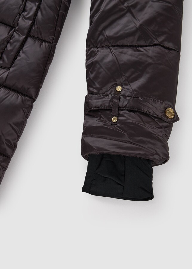 Holland Cooper Womens Arosa Long Puffer Coat With Hood In Chocolate ...