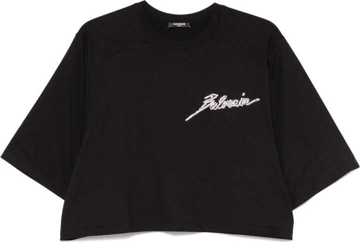 Balmain Crystal-Embellished T-Shirt