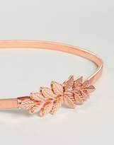 Thumbnail for your product : True Decadence Metal Leaf Occasion Belt in Rose Gold