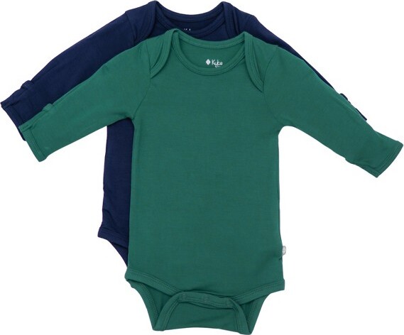 Kyte Baby 2-Pack Long Sleeve Bodysuit in Emerald and Navy Emerald and Navy 18-24 Months