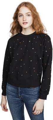 Monogram Rainbow Rhinestone Sweatshirt