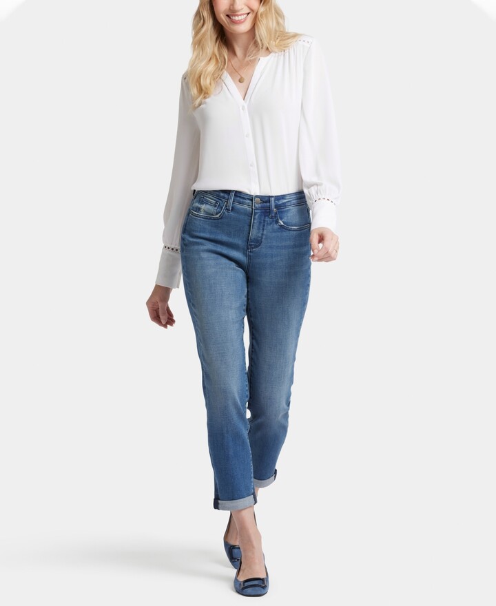 NYDJ Petite Margo Girlfriend Pull On Jeans