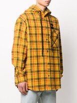 Thumbnail for your product : Off-White Check Print Hooded Shirt Jacket