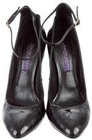Thumbnail for your product : Ralph Lauren Collection Patent Leather Ankle-Strap Pumps