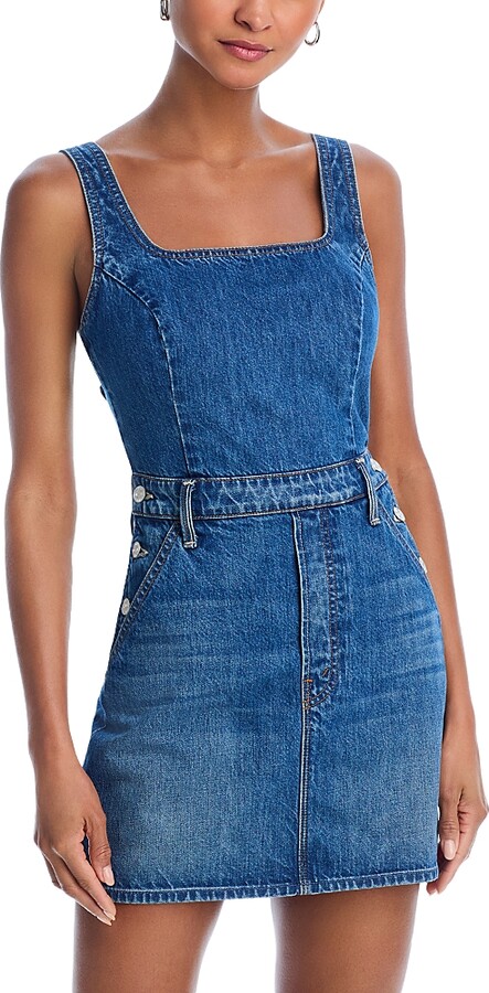 Mother The Over It Denim Mini Dress