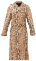Thumbnail for your product : Ellery Spectrum Faux-snakeskin Trench Coat - Beige