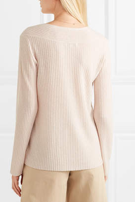 Vince Ribbed Wool And Cashmere-blend Sweater - Cream