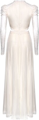 True Decadence Elegant Cream Cut Out Lace Maxi Dress