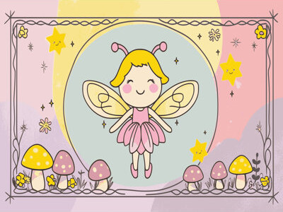 Zoomie Kids Washable Fairy Tale Fantasy Rug