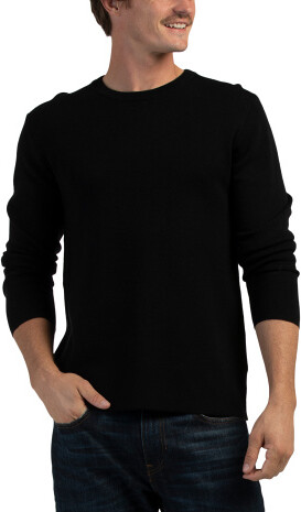 TJMAXX Merino Wool Blend Crew Neck Sweater For Men, Spandex/Merino Wool