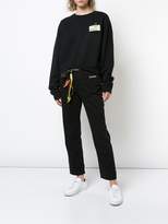 Thumbnail for your product : Off-White cropped foulard belted jeans