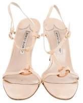 Thumbnail for your product : Manolo Blahnik Leather T-Strap Sandals
