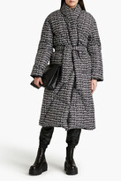 Thumbnail for your product : KHRISJOY Oversized belted printed shell down coat