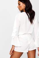 Thumbnail for your product : boohoo Ruffle Sleeve Blouse