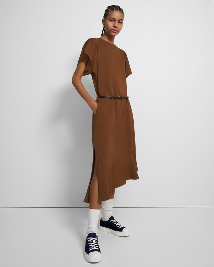 Theory Asymmetrical Silk Dress ShopStyle