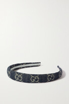 Thumbnail for your product : Gucci + Net Sustain Organic Denim-jacquard Headband - Blue - M